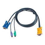 KVM Kabel (SPHD15 til 2x PS2 og VGA) 3 meter