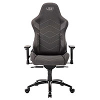 L33T Elite V4 Gaming stol (Blødt kanvas) Mørkegrå