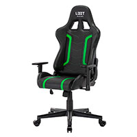 L33T Energy Gaming stol (PU læder) Sort/Grøn