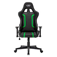 L33T Energy Gaming stol (PU læder) Sort/Grøn