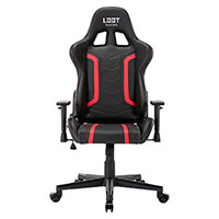 L33T Energy Gaming stol (PU læder) Sort/Rød