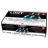 L33T Universal 3tm Gummihjul til Gamingstole (RGB) 5-Pack