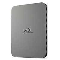 LaCie Mobile Drive Secure Ekstern HDD Hardisk 4TB (USB-C) Space Grey