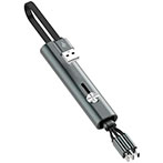 LDNIO LC99 3,4A Multikabel - 0,3m (USB-C/Lightning/MicroUSB)