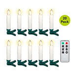 LED juletræslys 100x15mm (m/fjernbetjening) 20-Pack