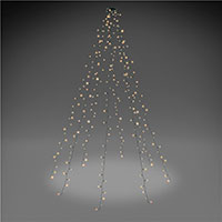 LED lyskde til juletr m/timer (8 strenge/280 LED)