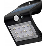 LED Solcelle væglampe med sensor (1,5W) Sort - Goobay