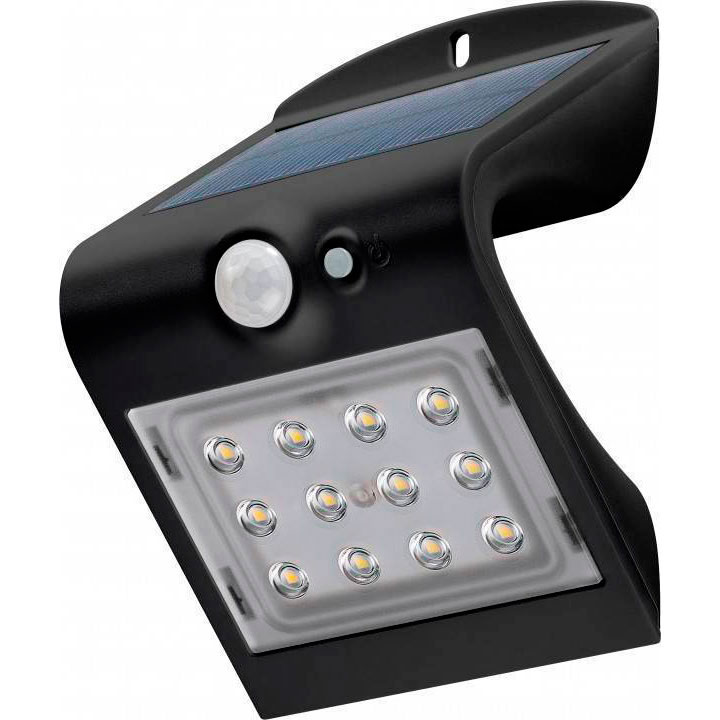 LED Solcelle m/sensor (1,5W) Sort - Solcellelampe Goobay