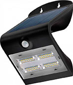 LED Solcelle væglampe med sensor (3,2W) Sort - Goobay