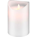 LED stearinlys m/bevægelig flamme (10x15cm) Hvid - Goobay