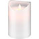 LED stearinlys m/bevgelig flamme (10x15cm) Hvid - Goobay