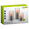 LED Stearinlys m/bevgelig flamme (3-pack) Gr - Goobay