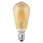 Ledvance SMART+ Edison Dæmpbar Filamentpære E27 Klar/Guld - 5,5W (45W) Bluetooth