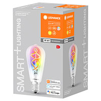 Ledvance SMART+ WiFi LED Edison Filamentpre m/RGB E27 Klar - 4,5W (30W)