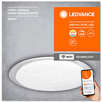 Ledvance SMART+ WiFi Orbis Sparkle Loftlampe - 46cm (24W) Hvid