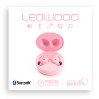 Ledwood i9 Earbuds (4 timer) Rosa