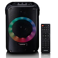 Lenco BTC-060 Karaoke Hjttaler m/mikrofon (RGB lys) Sort