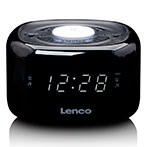 Lenco CR-12 Clockradio Vækkeur m/FM Radio (Dual Alarm)