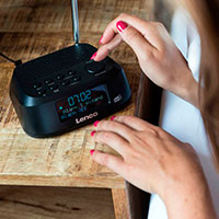 Lenco CR-605 Clockradio Vkkeur m/FM/DAB+ Radio (Sleep Timer)