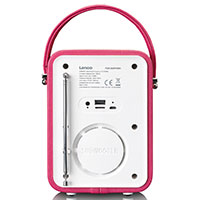 Lenco PDR-051 DAB+/FM Radio m/Alarm (BT/USB/SD) Pink/Hvid