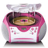 Lenco SCD-24kids Boombox m/CD Afspiller (3,5mm) Pink