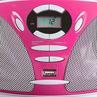Lenco SCD-300 Boombox (CD/AUX/MP3/USB/FM) Pink