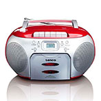 Lenco SCD-420 Boombox m/CD + Kassetteafspiller (3,5mm) Rød