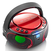 Lenco SCD-550 Boombox m/Bluetooth (CD/FM/USB/AUX) Rd