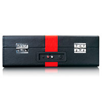 Lenco TT-110 Pladespiller m/Retro kuffert (BT/RCA/3,5mm) Sort/Rd