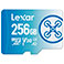 Lexar FLY Micro SDXC Kort 256GB V30 A2 (UHS-I)