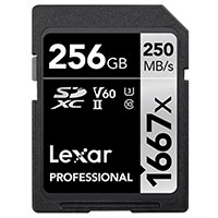Lexar Professional SDXC Kort 256GB V60 (UHS-II) 120/250 MB/s