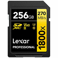Lexar Professional SDXC Kort 256GB V60 (UHS-II) 180/270 MB/s