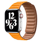 Lippa Magnetisk Lder Rem t/Apple Watch (38/40/41) Gulbrun