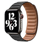 Lippa Magnetisk Lder Rem t/Apple Watch (38/40/41) Sort
