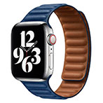 Lippa Magnetisk Lder Rem t/Apple Watch (42/44/45/49) Navy Bl