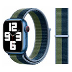 Lippa Nylon Rem t/Apple Watch (38/40/41) Grn/bl