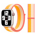 Lippa Nylon Rem t/Apple Watch (38/40/41) Hvid/Gul