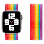 Lippa Nylon Rem t/Apple Watch (38/40/41) LGBT/Regnbuefarver