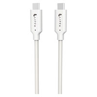 Lippa USB-C kabel 100W - 1m (10 Gbps) Hvid