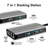 Logilink 5-i-1 100W PD USB-C Dock (HDMI/VGA/RJ45/USB-C)
