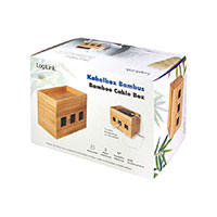 Logilink Kabelskjuler boks i bambus (255x140x165mm)