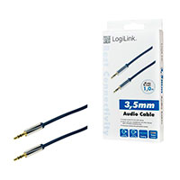 LogiLink Minijack Kabel - 1m (Han/Han)