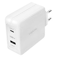 Logilink PA0283  USB-C lader 100W GaN (xUSB-C/1xUSB-A)