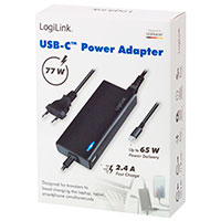 Logilink PD Strmforsyning m/USB-C/USB-A (77W)