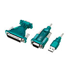 LogiLink RS232 Adapter 1,3m (USB-A/9pol Han/25pol Han)