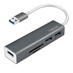 Logilink USB 3.0 Hub m/Kortlæser (5 port)