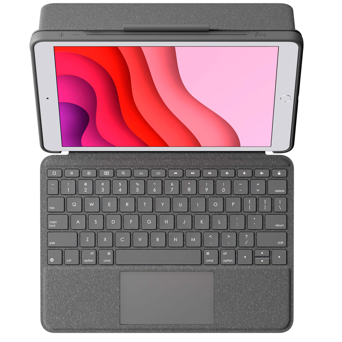 Lys enkelt gang Universitet Logitech Combo Cover m/Tastatur til iPad 10,2-10,5tm
