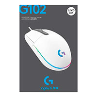 Logitech G102 Gaming Mus m/RGB (6 knapper) Hvid