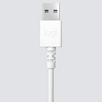 Logitech H390 Hovedtelefoner - 1,9m (USB) Hvid