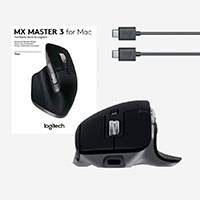 Logitech MX Master 3S Mac Trdls mus (BT/2,4GHz) Space Gr